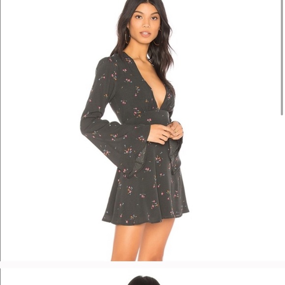 Privacy Please deep v neck open back bell long sleeves - Picture 3 of 10